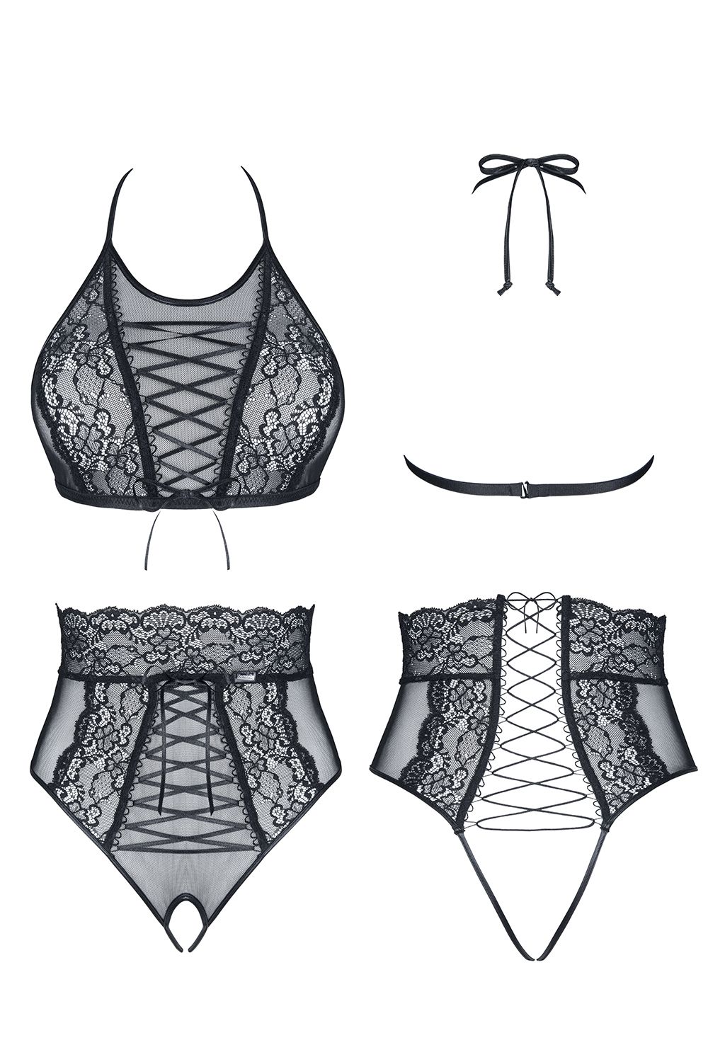 schwarzes Set Mireille - XXL-8